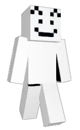 white and blue charcoal Minecraft skin — Slim model