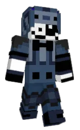 slate gray and black Minecraft skin — Classic model