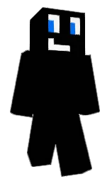 black and white Minecraft skin — Classic model — first worn by BLobs18