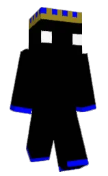 black and blue Minecraft skin — Slim model