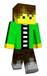 Minecraft-Skin in green und cola — Modell: Klassisch