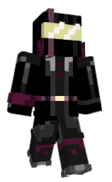 black and cod gray Minecraft skin — Classic model