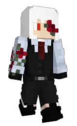 white and cod gray Minecraft skin — Slim model