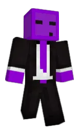 electric violet and black Minecraft skin — Classic model — first worn by ashrkk