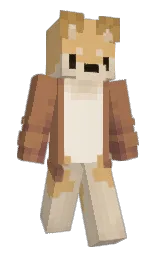 GBF's Minecraft skin wearing the Migrator cape