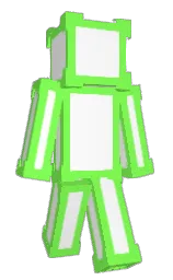 screamin' green and white Minecraft skin — Slim model — first worn by GuiqiQ