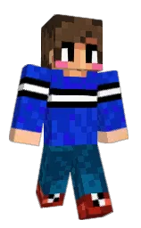 black and international klein blue Minecraft skin — Classic model — first worn by reinventdiadem