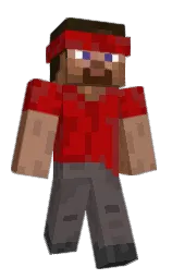 Minecraft-Skin in zambezi und milano red — Modell: Klassisch