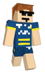 navajo white and chathams blue Minecraft skin — Classic model — first worn by SmugFest