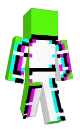 bright green and white Minecraft skin — Classic model