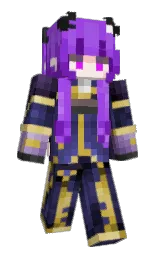 black and bleached cedar Minecraft skin — Slim model — first worn by Squ1shed