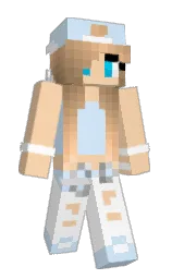 peach yellow and white Minecraft skin — Classic model — first worn by DARKMINER6919