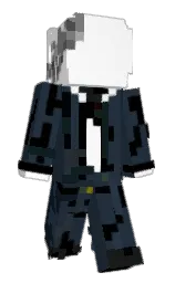 ebony clay and white Minecraft skin — Slim model