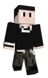 cod gray and albescent white Minecraft skin — Classic model — first worn by Banwayy