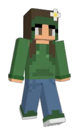 hippie green and kashmir blue Minecraft skin — Slim model — first worn by SillyyGoosee