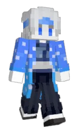 dodger blue and white Minecraft skin — Slim model