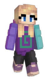 vivid violet and gravel Minecraft skin — Classic model