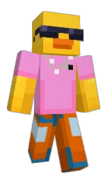 PIEN69's Minecraft skin wearing the Purple Heart cape