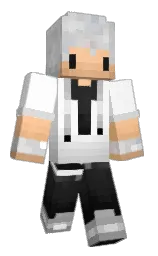 white and cod gray Minecraft skin — Classic model — first worn by SCooblooo