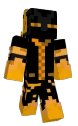 black and cod gray Minecraft skin — Slim model — first worn by SayedAlawi2010