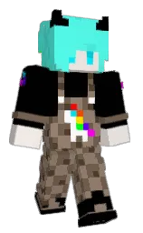 black and arrowtown Minecraft skin — Classic model — first worn by Mikafeina