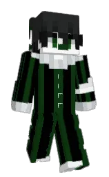 palm green and black Minecraft skin — Slim model
