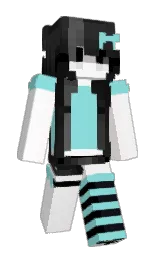 riptide and soft peach Minecraft skin — Slim model — first worn by TheAxolotlQueen_