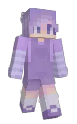 lavender purple and light wisteria Minecraft skin — Classic model — first worn by PlumboMumbo