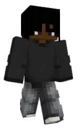 mine shaft and black Minecraft skin — Slim model — first worn by x_Deci