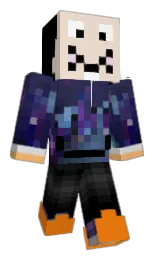 black and parchment Minecraft skin — Classic model — first worn by Tiandino20