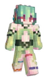 AzureCroft's Minecraft skin wearing the Pan cape