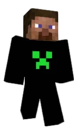 black and santa fe Minecraft skin — Classic model — first worn by 1Mtix