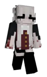 Minecraft-Skin in black und woodsmoke — Modell: Schmal — zuerst getragen von florql