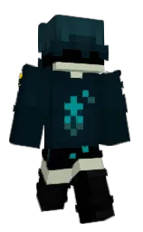 black pearl and black Minecraft skin — Slim model — first worn by MonoChr0m3