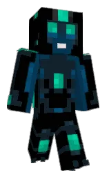 black and big stone Minecraft skin — Classic model — first worn by bingi1234