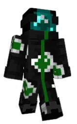 black and cod gray Minecraft skin — Classic model — first worn by L4kas