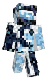 porcelain and white Minecraft skin — Slim model