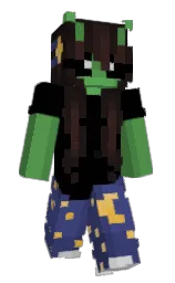 black and cocoa brown Minecraft skin — Slim model — first worn by flowerphysics
