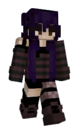 black and cocoa brown Minecraft skin — Slim model