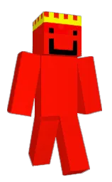 red and yellow Minecraft skin — Classic model