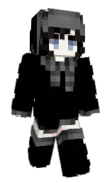 black and scorpion Minecraft skin — Slim model — first worn by Val1xe