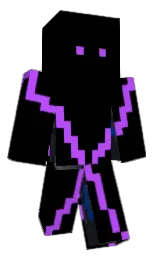 black and steel gray Minecraft skin — Classic model