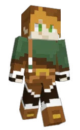 walnut and crowshead Minecraft skin — Slim model — first worn by Akarimmu