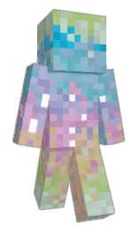 fountain blue and lilac Minecraft skin — Classic model — first worn by AnoobDestroyer