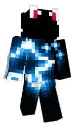 Minecraft-Skin in black und blue charcoal — Modell: Schmal