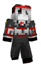 mine shaft and black Minecraft skin — Classic model