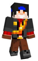 Timukor's Minecraft skin wearing the 15th Anniversary cape