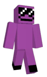 vivid violet and black Minecraft skin — Classic model — first worn by blinknumissit
