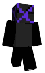black and white Minecraft skin — Classic model — first worn by blob_mcblobbytin