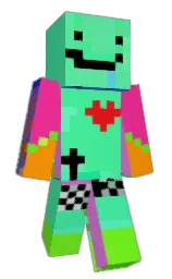 lavender magenta and turquoise Minecraft skin — Slim model